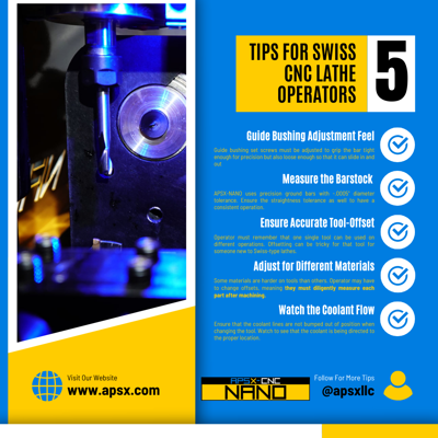 5 Tips for Swiss CNC Lathe Operators